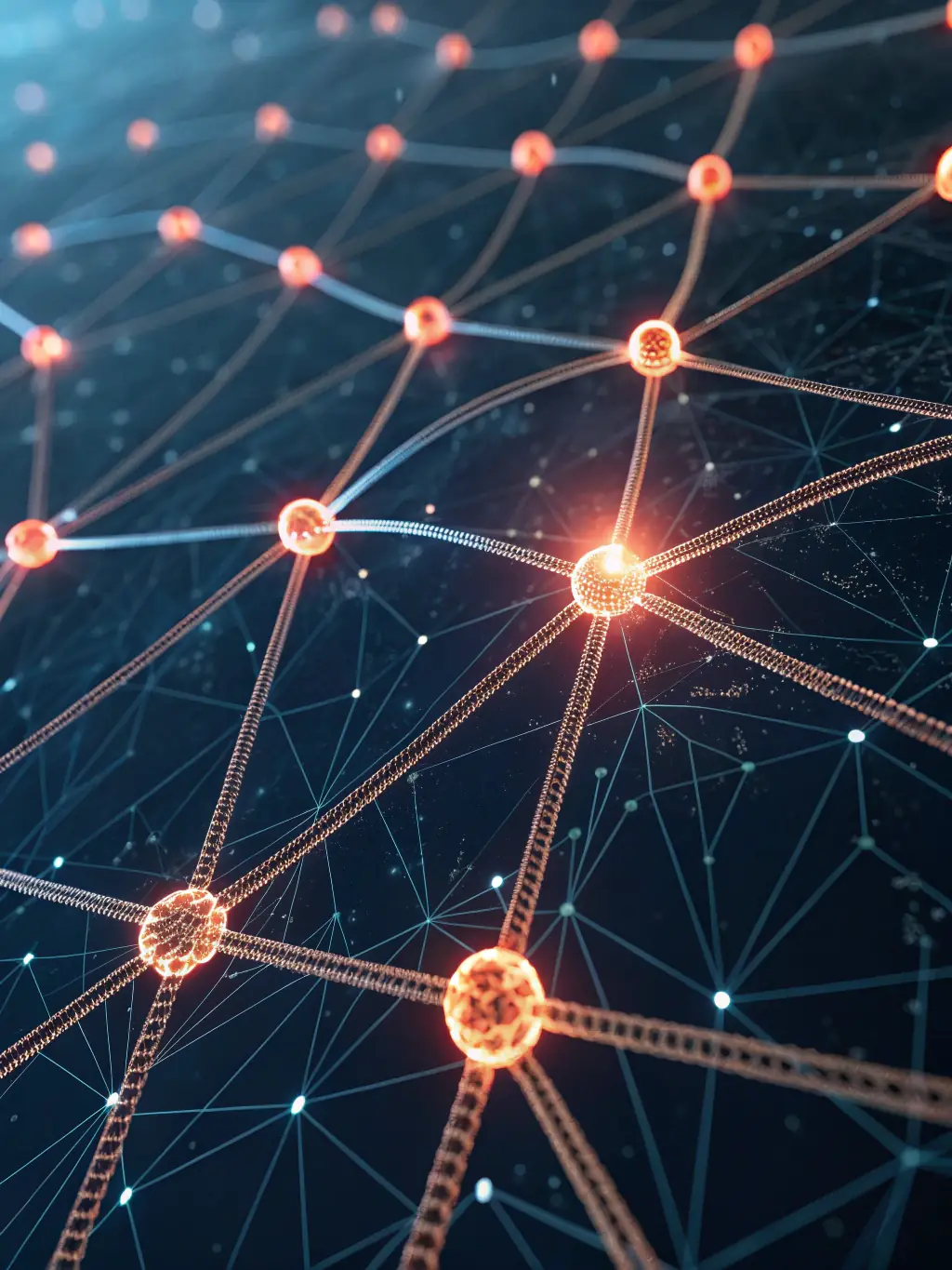 An abstract representation of AI algorithms analyzing data, with interconnected nodes and visualizations, highlighting the power of AI-driven insights.